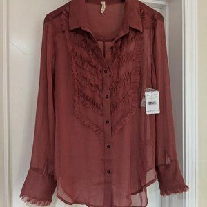 Free People Rasberry Blouse